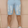 Bermuda Jeans Masculina Rasgado Vegas Premium