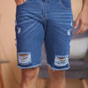 Bermuda Jeans Masculina Rasgado Reveillon