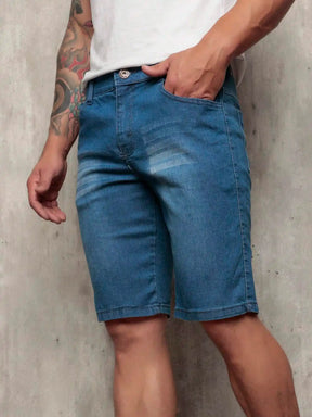Bermuda Jeans Masculina com Lycra Urbano 48 Loja Viego bermuda jeans Bermuda Jeans Casual bermuda jeans masculina Bermuda Jeans Masculina com Lycra Urbano bermuda masculina jeans short jeans masculino