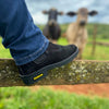 Bota Masculina Trabalho Couro Nobuck Preta