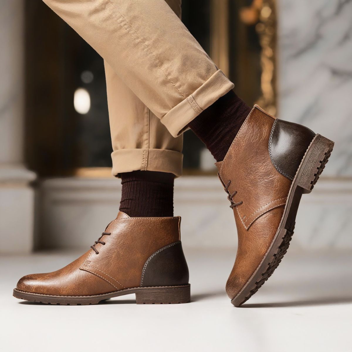 Bota Masculino de Couro Marrom Timber Viego