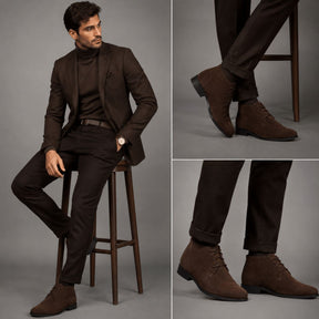 Bota Social Masculina de Camurça Viego Loja Viego
