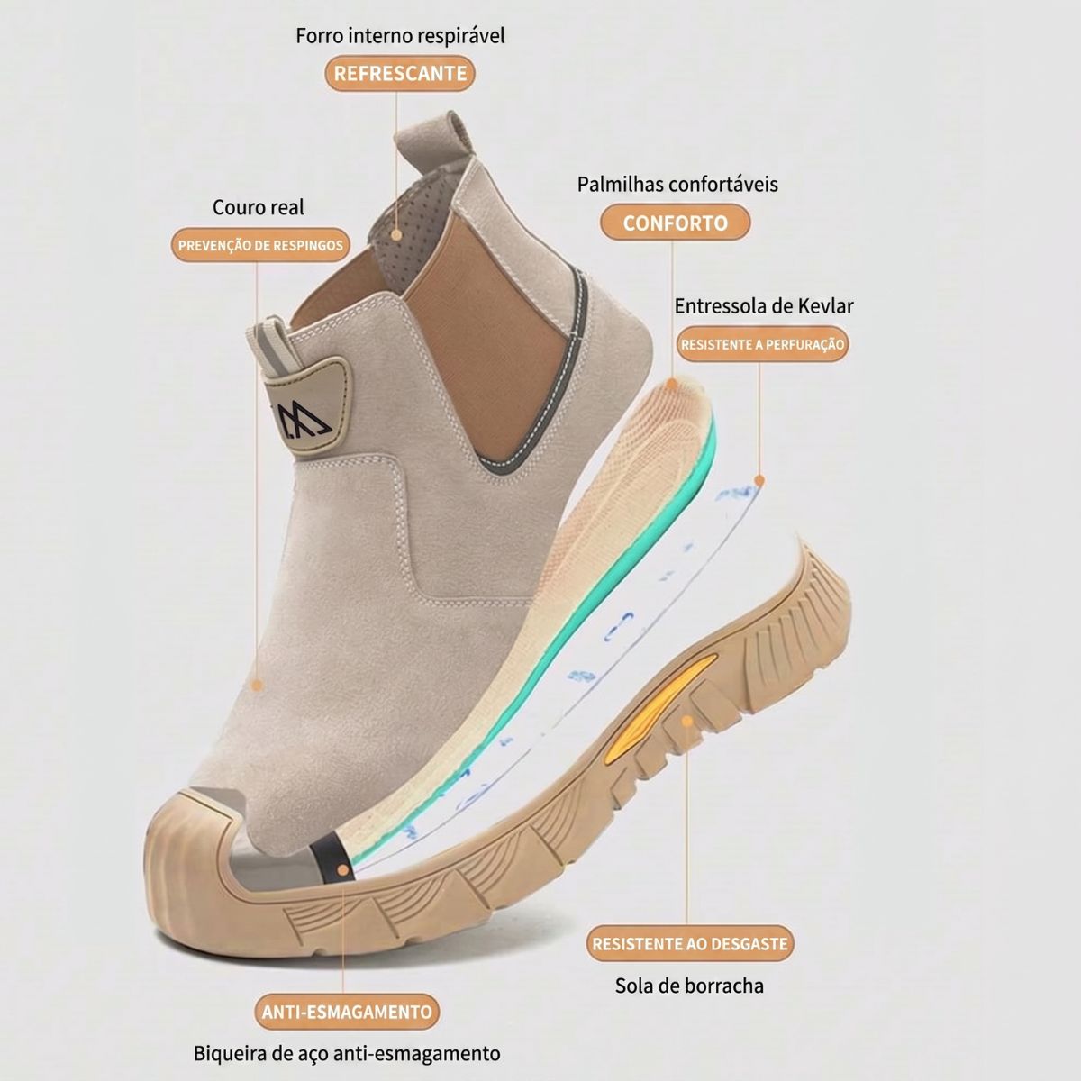 Bota para Trabalho Masculina Security Viego