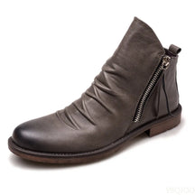 Bota Masculina Social de Couro Modelo Retrô Cinza Loja Viego bota masculina bota masculina couro bota masculina de couro Bota Masculina Social Bota Masculina Social de Couro Modelo Retrô