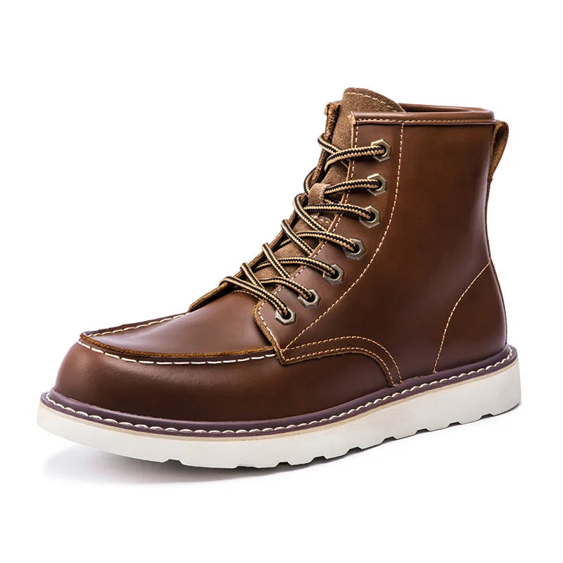 Bota Masculina de Couro Moc Toe Vintage Loja Viego bota de couro bota de couro masculina bota masculina Bota Masculina de Couro Maden Vintage Bota Masculina de Couro Moc Toe Vintage bota masculina moc toe bota moc toe Botas moc toe