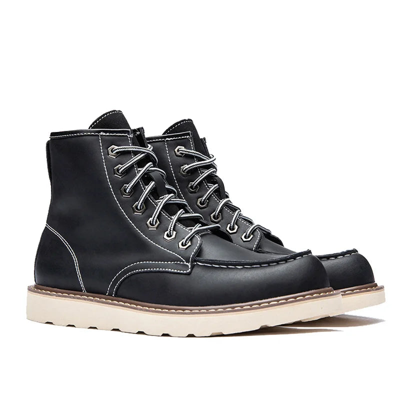 Bota Masculina de Couro Moc Toe Vintage Loja Viego bota de couro bota de couro masculina bota masculina Bota Masculina de Couro Maden Vintage Bota Masculina de Couro Moc Toe Vintage bota masculina moc toe bota moc toe Botas moc toe