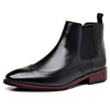 Bota Chelsea Masculino Retrô Britânico de Couro