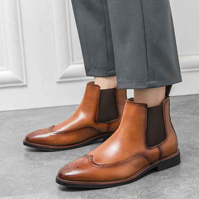 Bota Chelsea Masculino Retrô Britânico de Couro Loja Viego bota Bota chelsea Bota chelsea couro bota chelsea masculina look Bota Chelsea Masculino Clássica de Couro Bota Chelsea Masculino Retrô Britânico de Couro bota masculina