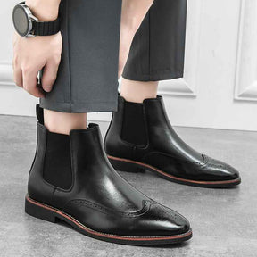 Bota Chelsea Masculino Retrô Britânico de Couro Loja Viego bota Bota chelsea Bota chelsea couro bota chelsea masculina look Bota Chelsea Masculino Clássica de Couro Bota Chelsea Masculino Retrô Britânico de Couro bota masculina