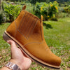Bota Country Masculina Couro Nobuck Legítimo