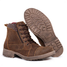 Bota Masculina Cano Alto Com Ziper - Martin Marrom Loja Viego