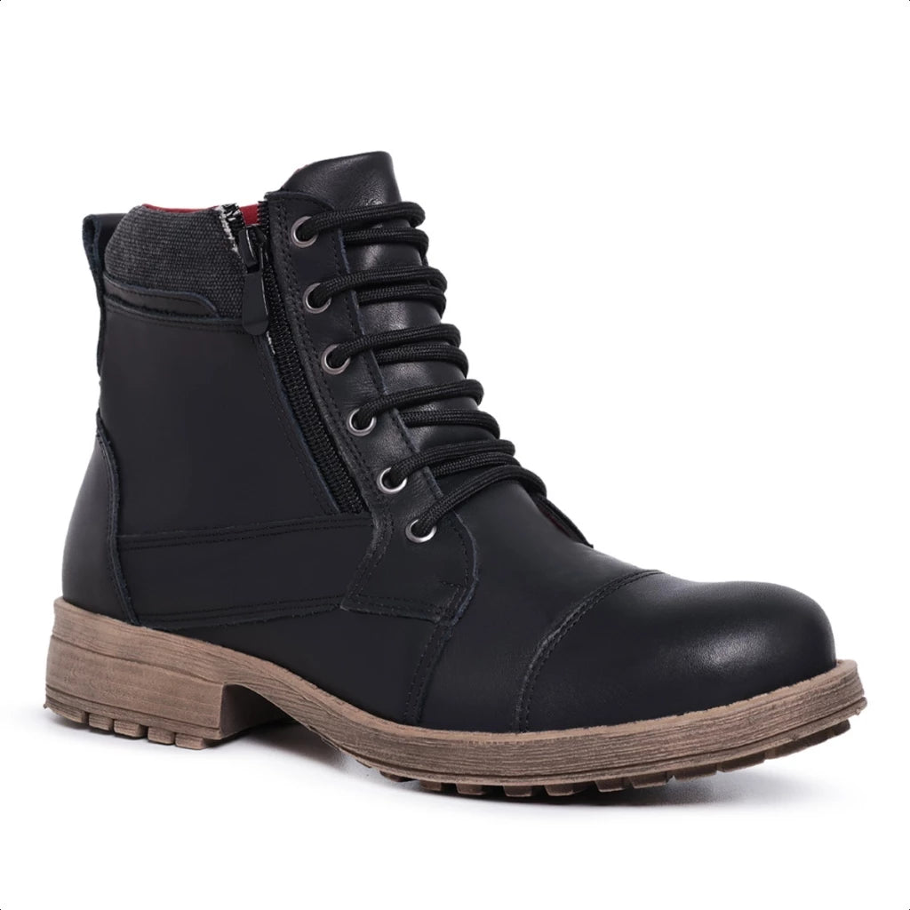 Bota Masculina Cano Alto Com Ziper - Martin Preto Loja Viego bota cano alto bota casual bota casual masculina couro bota com zíper bota confortável bota couro bota de couro Bota de Couro Masculina American bota durável bota estilo bota formal bota martin bota masculina Bota Masculina Cano Alto Aom Ziper - Martin bota masculina de couro bota preço bota qualidade bota versátil Botas