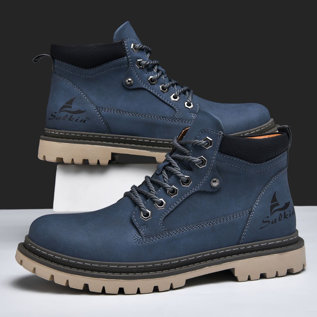 Bota de Couro Masculino Marrom Rústica Loja Viego