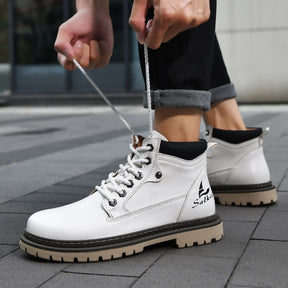 Bota de Couro Masculino Marrom Rústica Loja Viego