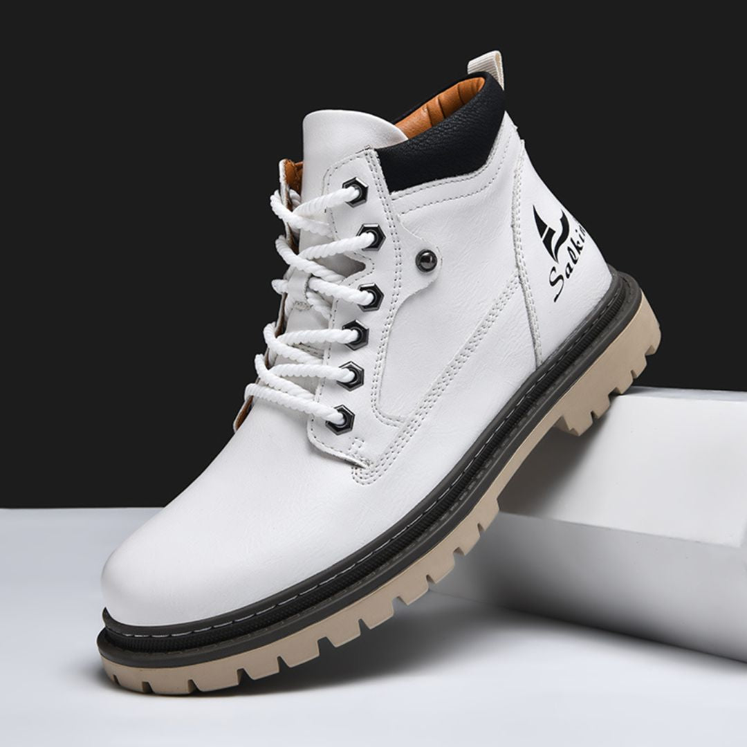 Bota de Couro Masculino Marrom Rústica Loja Viego