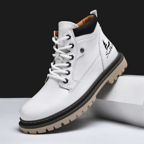 Bota de Couro Masculino Marrom Rústica Loja Viego