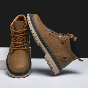 Bota de Couro Masculino Marrom Rústica Loja Viego