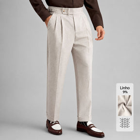 Calça Alfaiataria Masculino Bege Aspect Viego Loja Viego