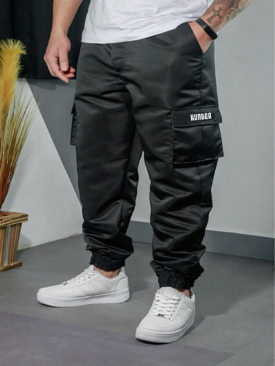 Calça Cargo Jogger Masculino Preto Hunter