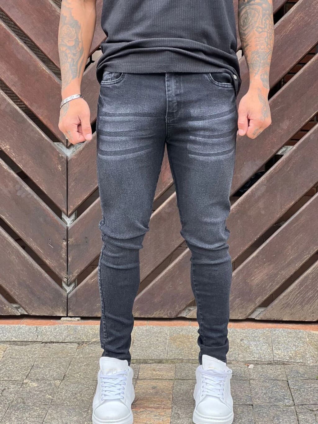Calça Jeans Masculina Skinny Riscada Viego Loja Viego calça jeans calça jeans masculina Calça Jeans Masculina Skinny Riscada Viego calça jeans preta
