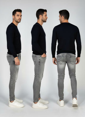 Calça Jeans Masculina Skinny Marmorizada Cinza Claro com Lycra Loja Viego calça jeans calça jeans masculina calça jeans masculina preta Calça Jeans Masculina Skinny Marmorizada Cinza Claro com Lycra calça jeans preta