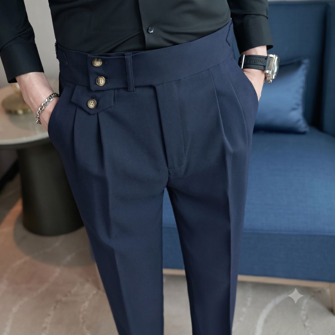 Calça Alfaiataria Masculina Azul Navy Seals Loja Viego