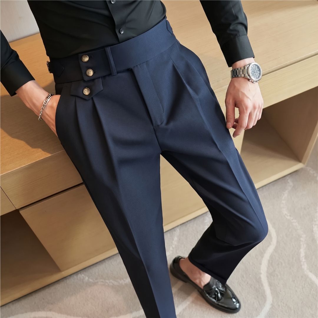 Calça Alfaiataria Masculina Azul Navy Seals Loja Viego