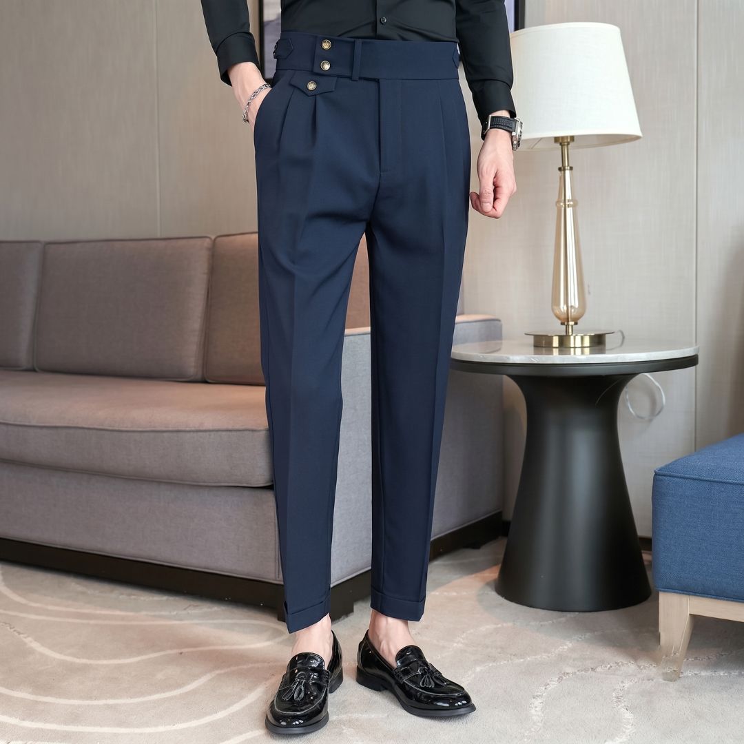 Calça Alfaiataria Masculina Azul Navy Seals Loja Viego