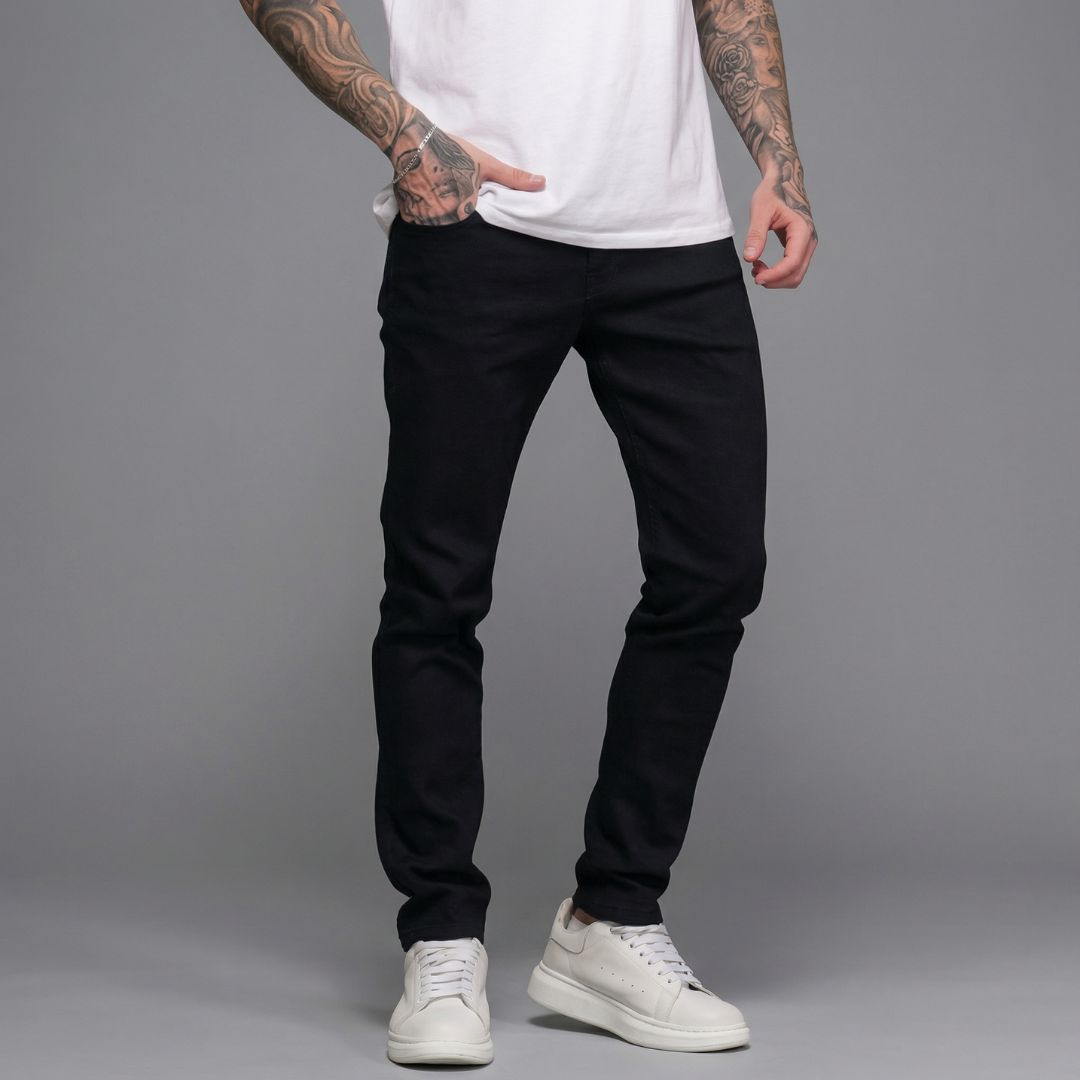 Calça Jeans Masculina Preta Modelo All Black Preto Loja Viego