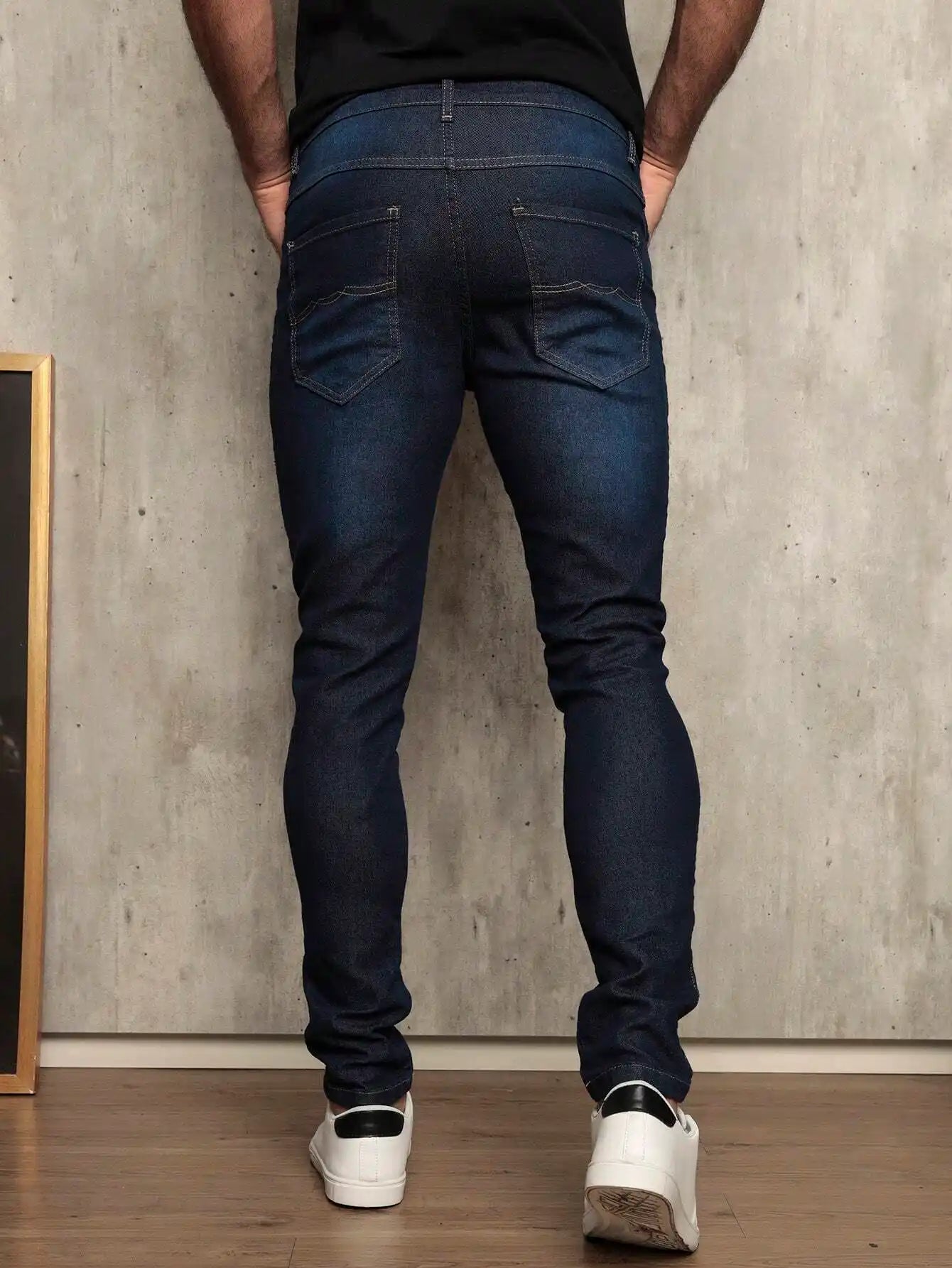 Calça Jeans Masculina Slim Azul Escuro | Origem Loja Viego calça jeans Calça Jeans azul escuro calça jeans masculina Calça Jeans Masculina Slim Azul Escuro | Origem