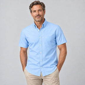 Camisa Social Masculina Azul Modelo Kali Loja Viego