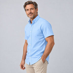 Camisa Social Masculina Azul Modelo Kali Loja Viego