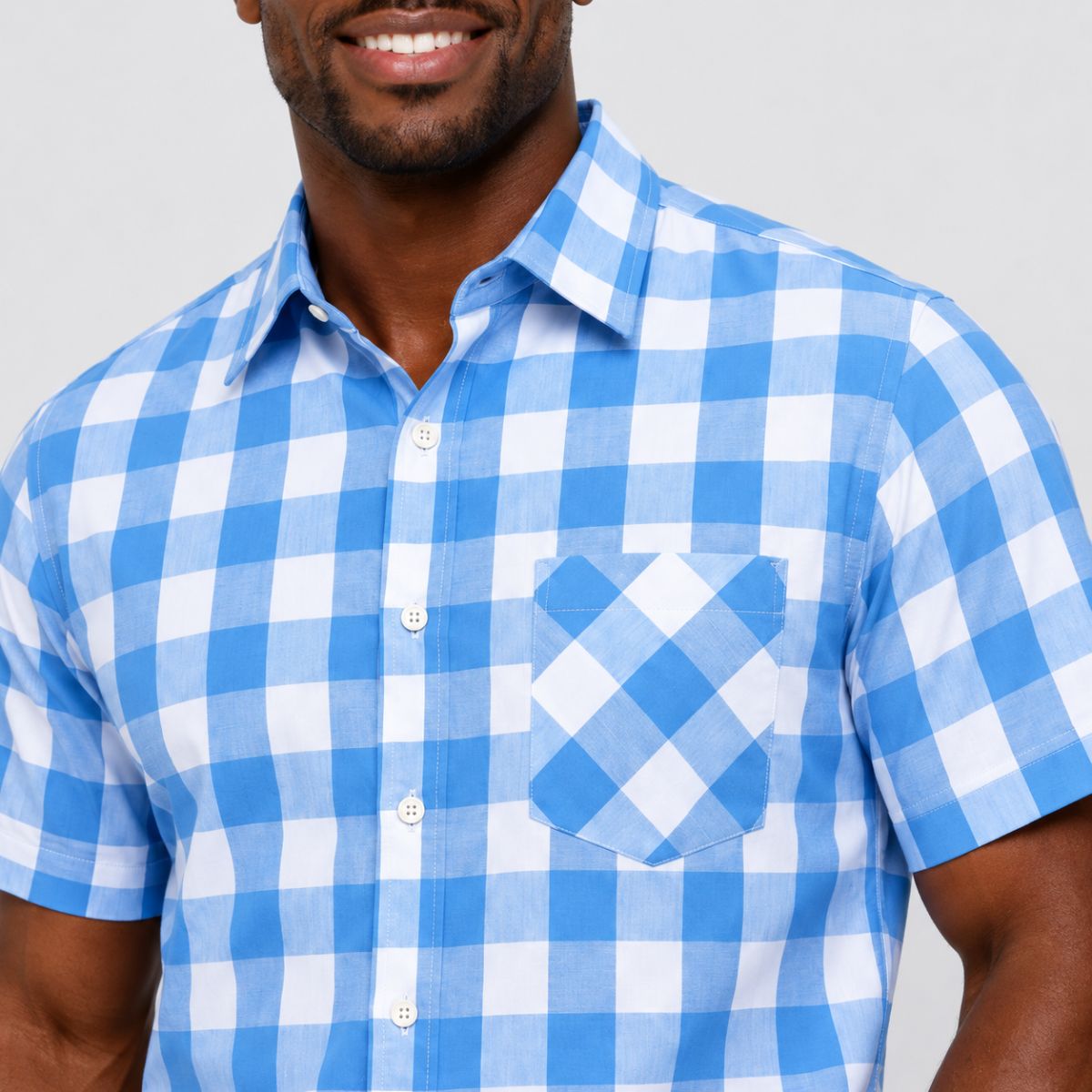 Camisa Xadrez Masculina Azul Ocean Loja Viego