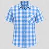 Camisa Xadrez Masculina Azul Ocean