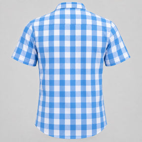 Camisa Xadrez Masculina Azul Ocean Loja Viego