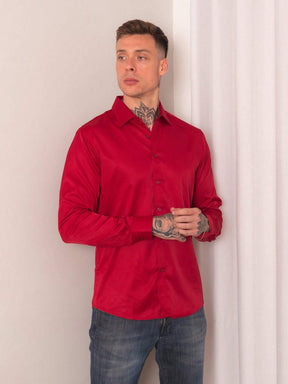 Camisa Social Masculina Vermelha Manga Longa Slim Loja Viego camisa social camisa social branca camisa social masculina Camisa Social Masculina mango longa Camisa Social Masculina Vermelha Manga Longa Slim camisa social vermelha