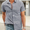 Camisa Xadrez Masculina Social Preta
