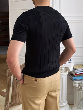 Camisa Masculina Casual Clássica em Tricô Loja Viego camisa masculina Camisa Masculina Casual Camisa Masculina Casual Clássica em Tricô Camisa Masculina em trico