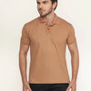 Camisa Polo Masculina Manga Curta Caramelo