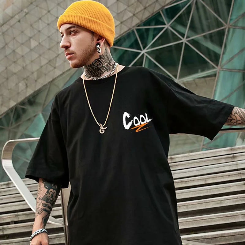 Camiseta Oversized Masculina - Cool Streetwear Loja Viego camisa oversized preta camiseta casual oversized camiseta oversized Camiseta Oversized Masculina - Cool Streetwear oversized