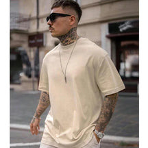 Camiseta Oversized Masculina Básica BEGE Loja Viego camiseta oversized camiseta oversized basic Camiseta Oversized Masculina Básica oversized