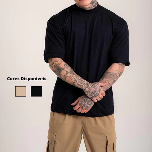 Camiseta Oversized Masculina Básica PRETO P Loja Viego camiseta oversized camiseta oversized basic Camiseta Oversized Masculina Básica oversized