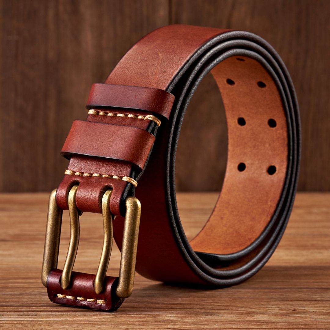 Cinto Masculino Couro Genuíno Artesanal Vintage Viego