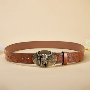 Cinto Country Masculino Cowboy Bull Skull Viego Loja Viego