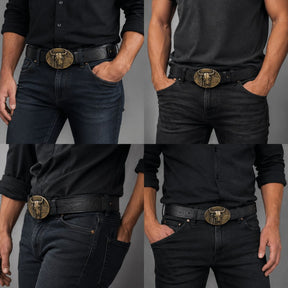 Cinto Country Masculino Cowboy Bull Skull Viego Loja Viego
