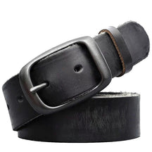 Cinto Masculino de Couro Genuíno Retrô Viego Preto Loja Viego