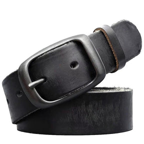 Cinto Masculino de Couro Genuíno Retrô Viego Preto Loja Viego