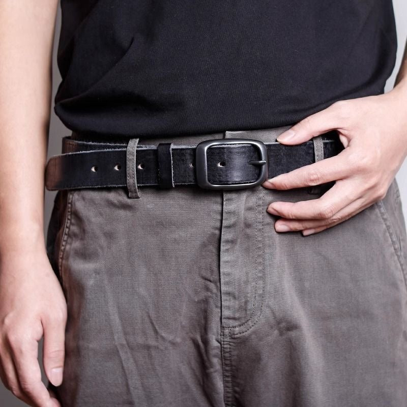 Cinto Masculino de Couro Genuíno Retrô Viego Loja Viego