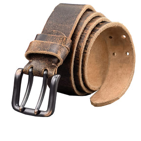 Cinto Masculino em Couro Vintage Duplo Artesanal Loja Viego