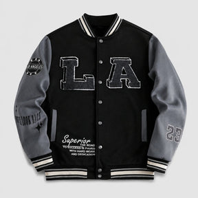 Jaqueta Masculina Preta Varsity Baseball NY Viego EGG Loja Viego